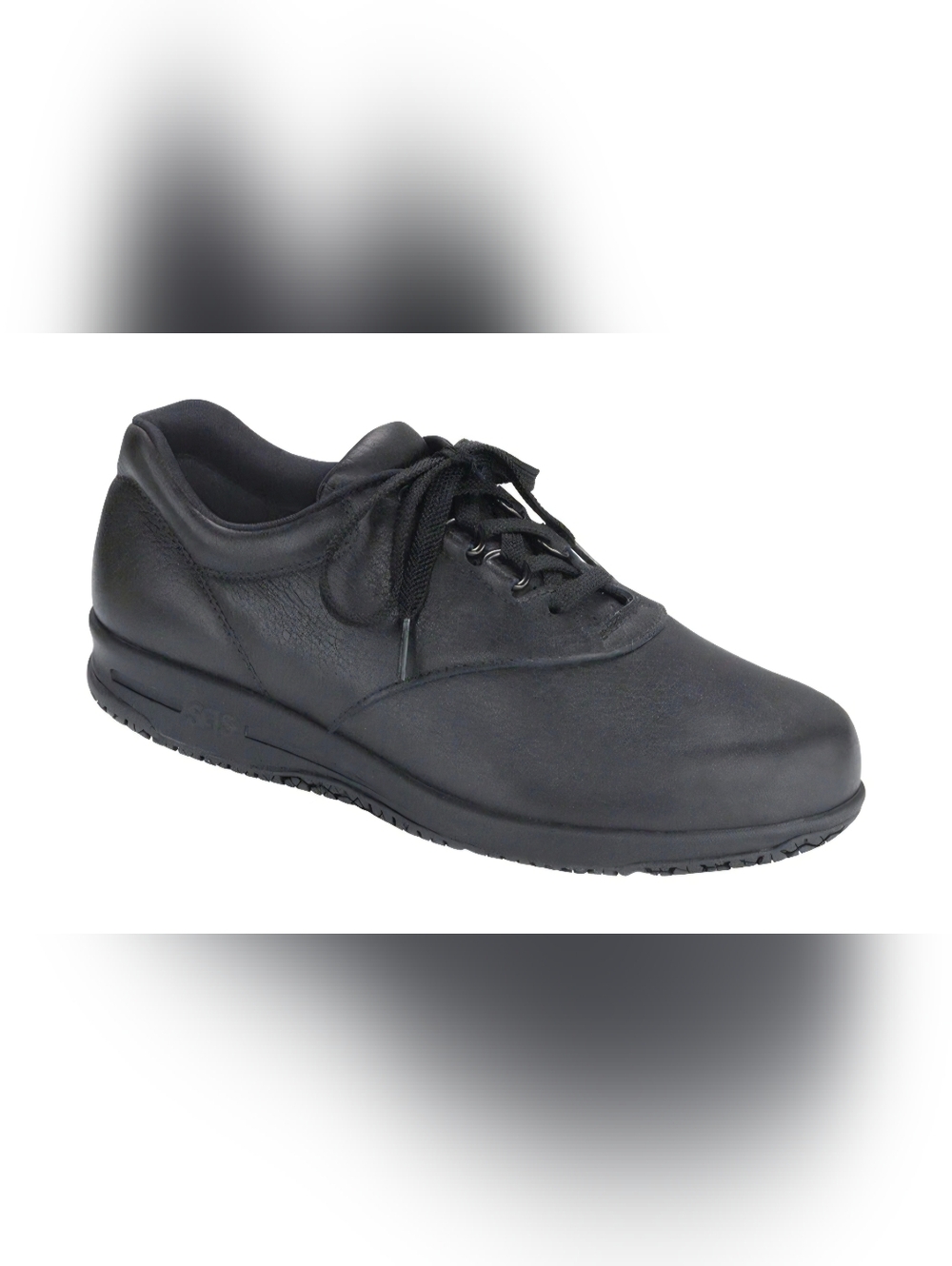 SAS Women's Liberty Black Shoe Leather Slip Resistant Sneaker 10WW NWT - Picture 4 of 16